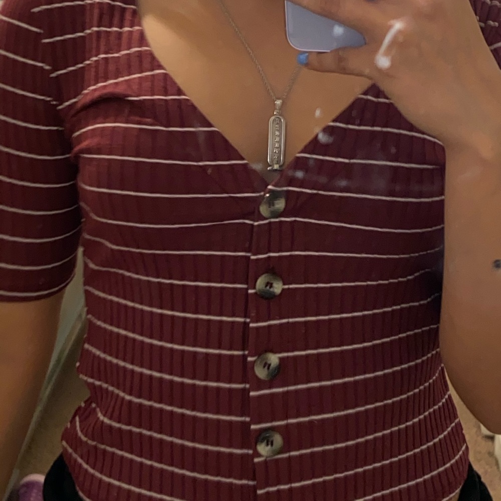 Tillys Striped V-Neck